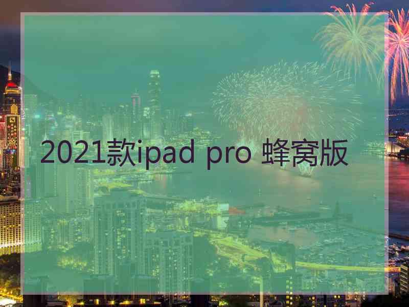 2021款ipad pro 蜂窝版