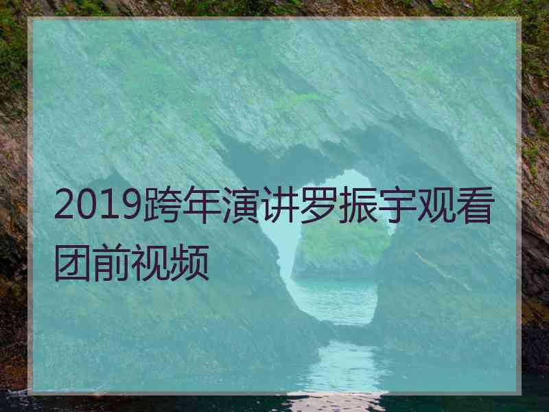 2019跨年演讲罗振宇观看团前视频