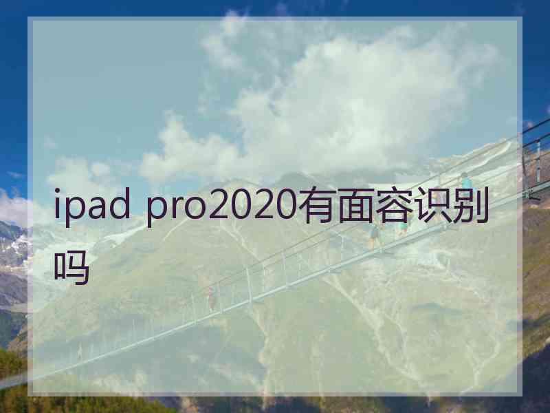 ipad pro2020有面容识别吗