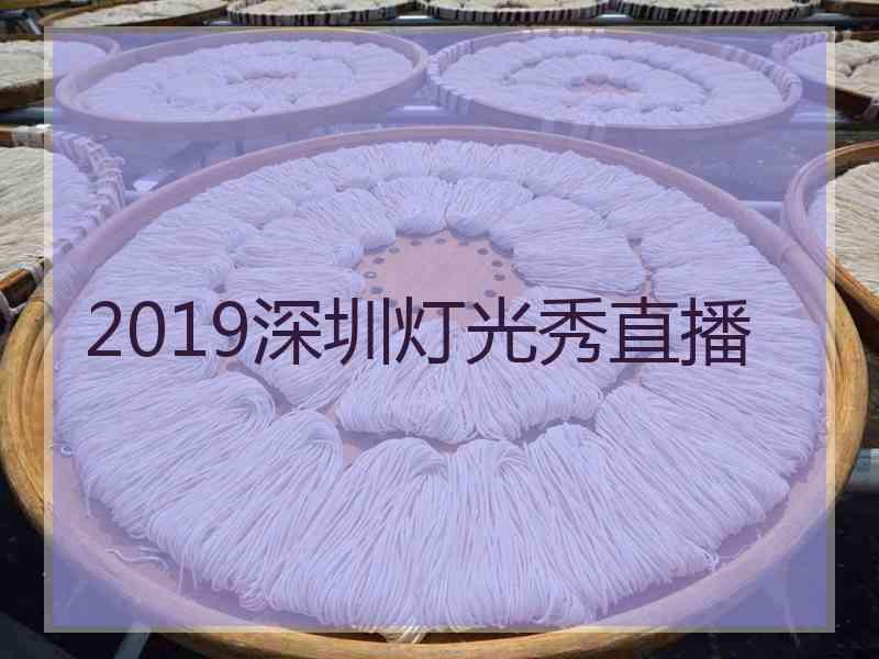 2019深圳灯光秀直播