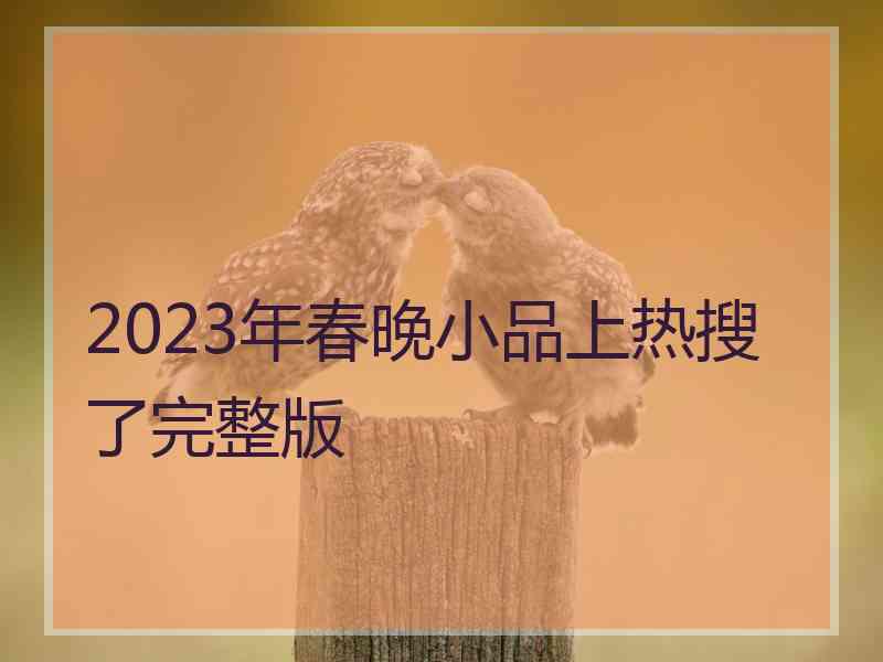 2023年春晚小品上热搜了完整版