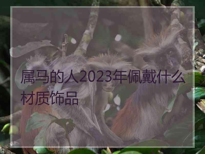 属马的人2023年佩戴什么材质饰品