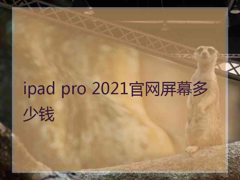 ipad pro 2021官网屏幕多少钱