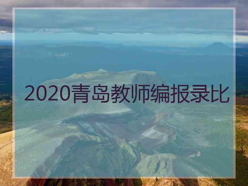 2020青岛教师编报录比