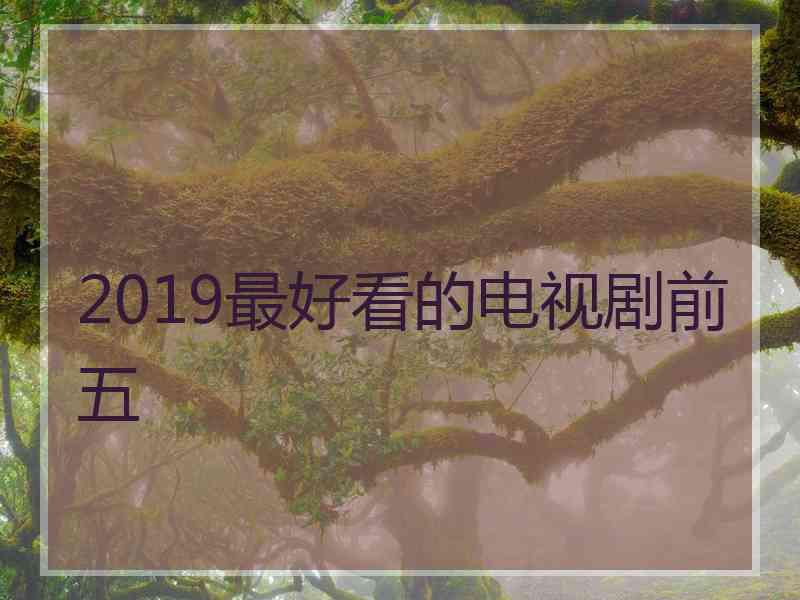 2019最好看的电视剧前五