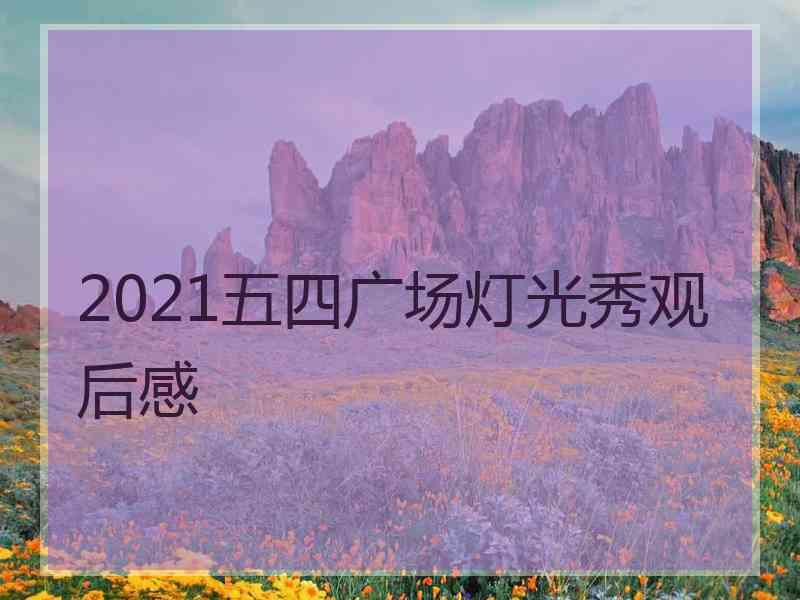 2021五四广场灯光秀观后感