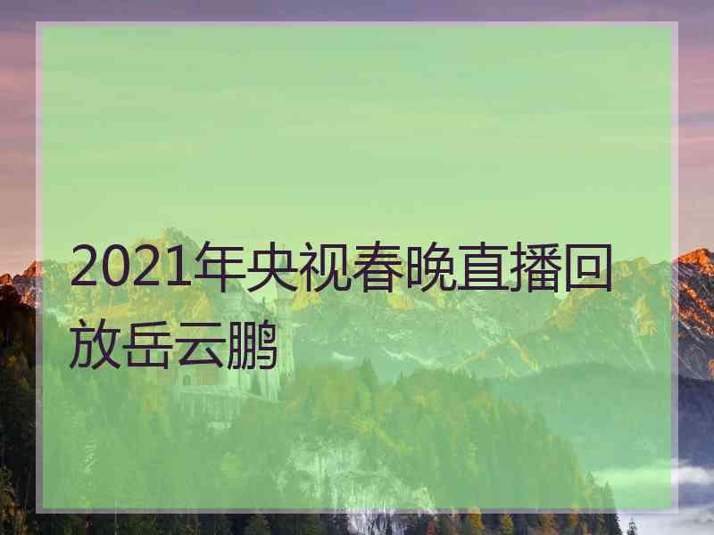 2021年央视春晚直播回放岳云鹏