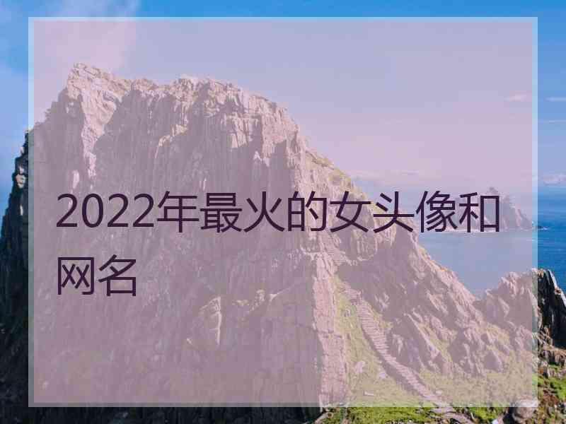 2022年最火的女头像和网名