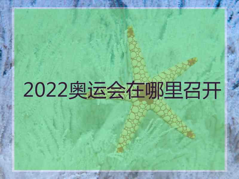 2022奥运会在哪里召开