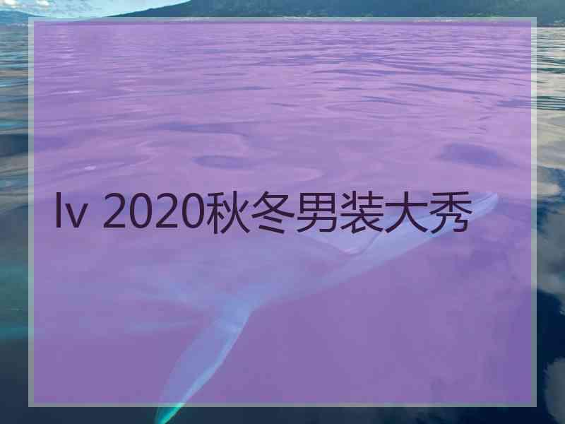 lv 2020秋冬男装大秀