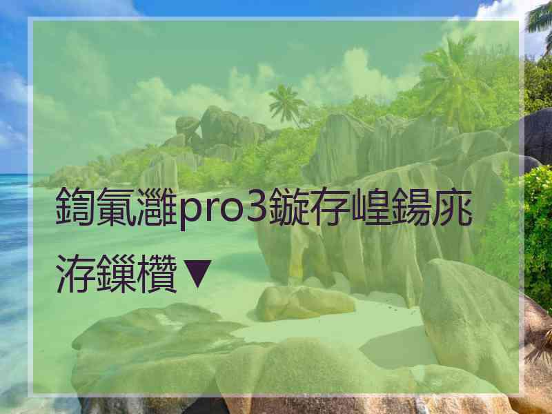 鍧氭灉pro3鏇存崲鍚庣洊鏁欑▼