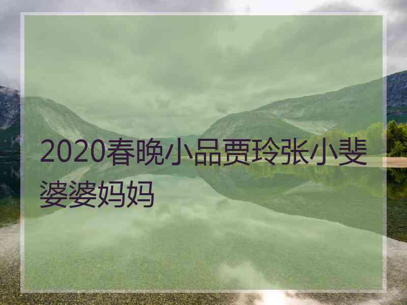 2020春晚小品贾玲张小斐婆婆妈妈