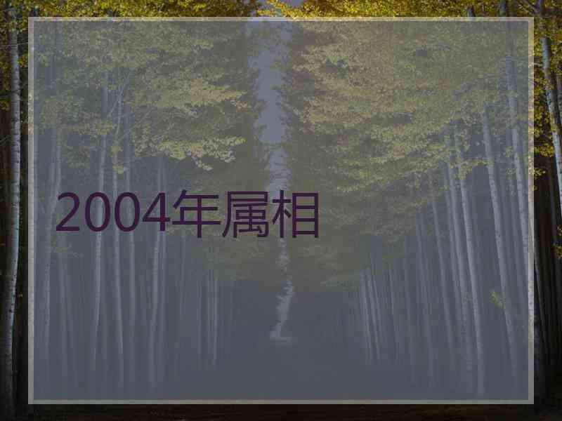 2004年属相