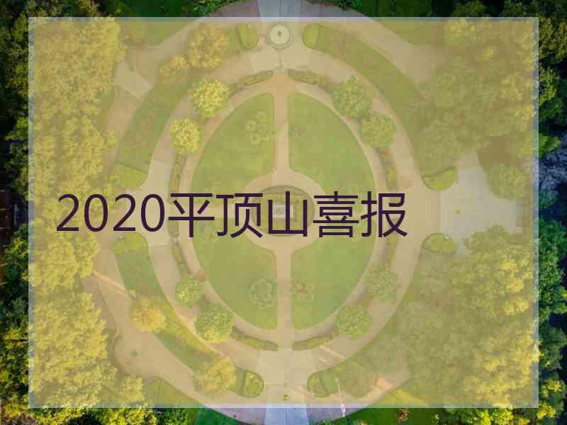 2020平顶山喜报