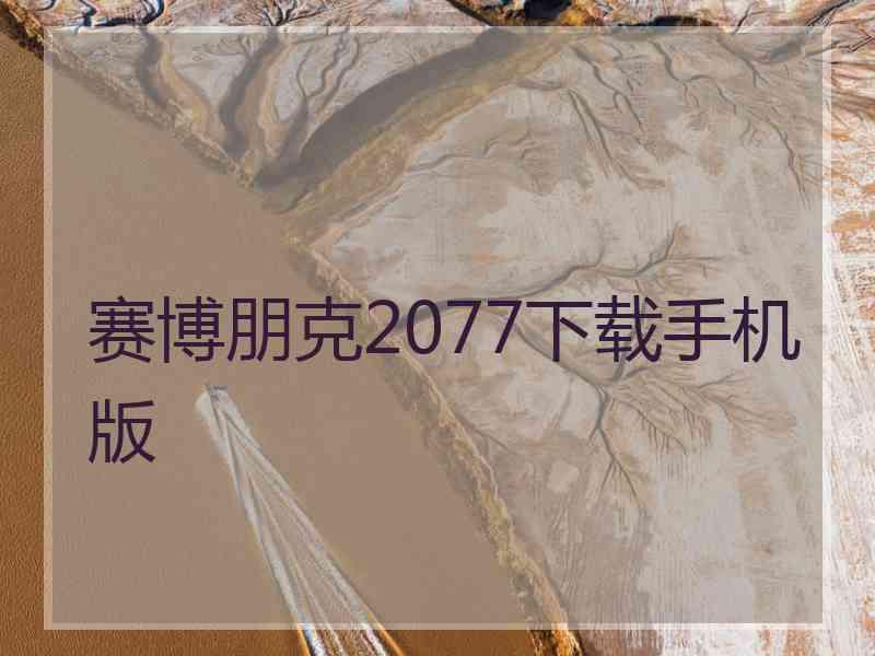 赛博朋克2077下载手机版