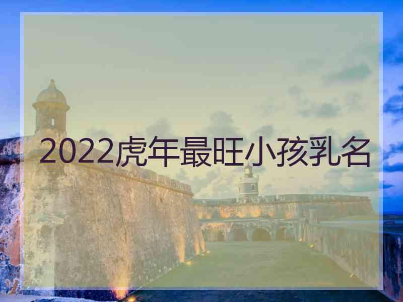 2022虎年最旺小孩乳名