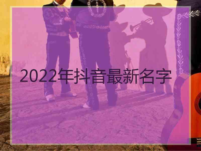 2022年抖音最新名字