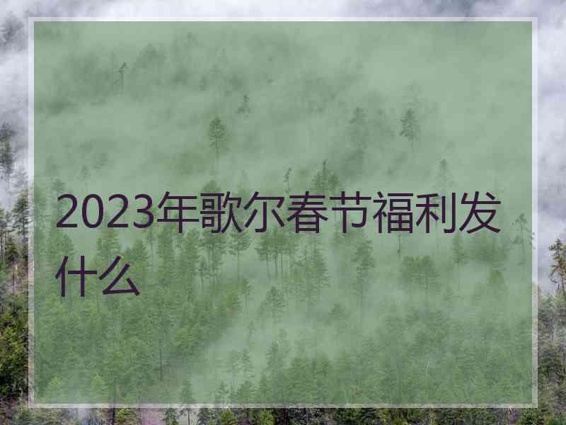 2023年歌尔春节福利发什么