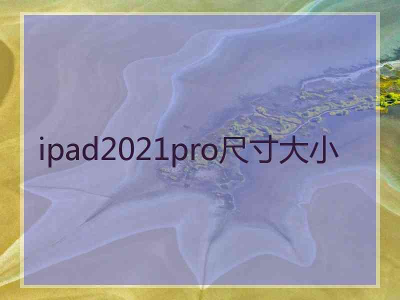 ipad2021pro尺寸大小