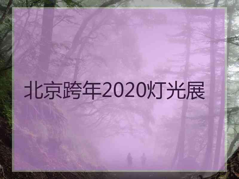 北京跨年2020灯光展
