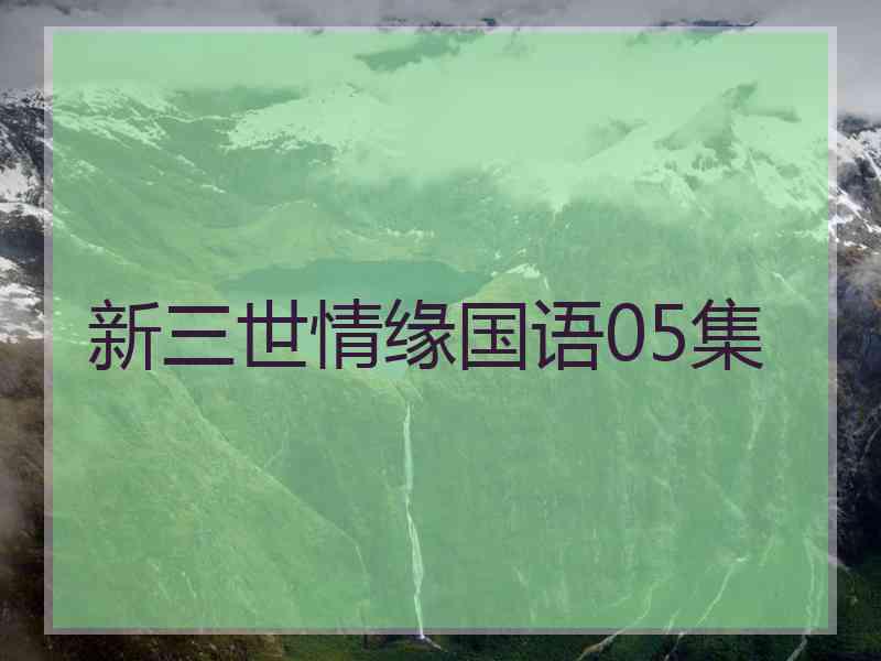新三世情缘国语05集