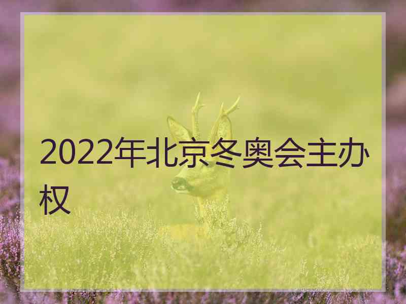 2022年北京冬奥会主办权