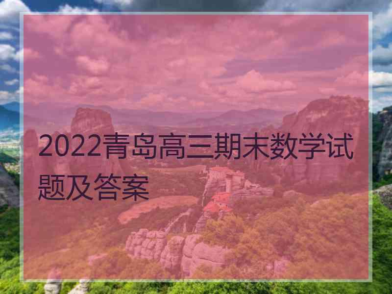 2022青岛高三期末数学试题及答案