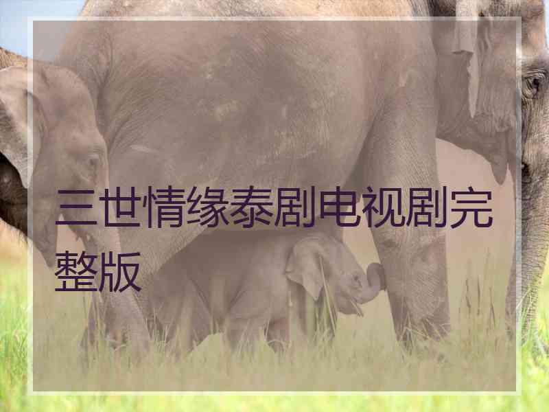 三世情缘泰剧电视剧完整版