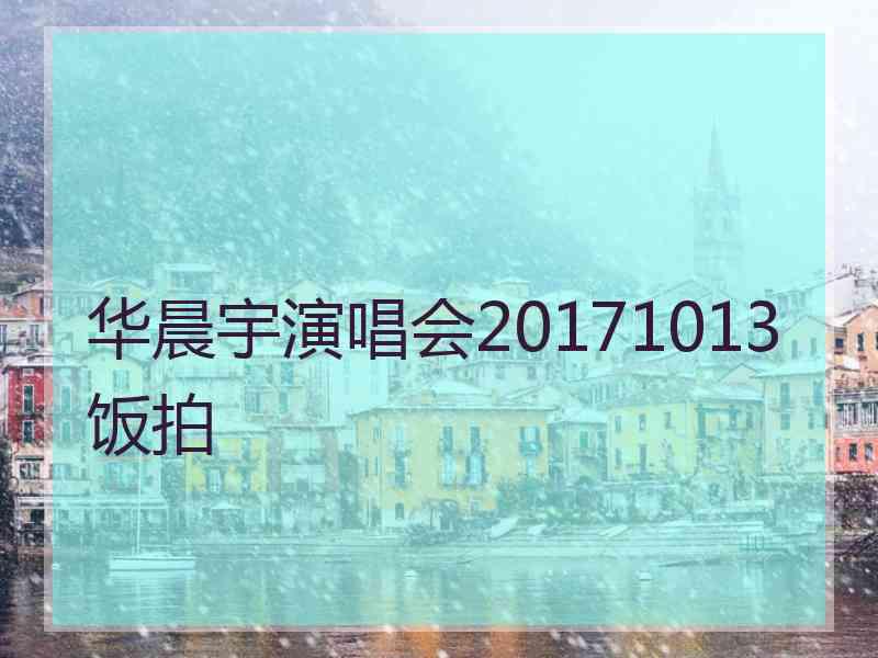 华晨宇演唱会20171013饭拍