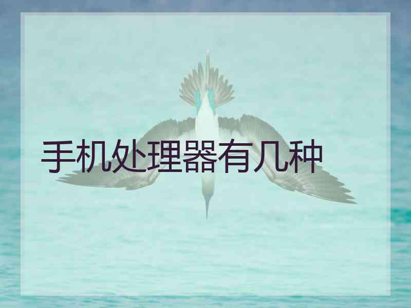 手机处理器有几种
