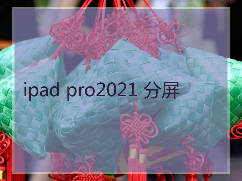 ipad pro2021 分屏