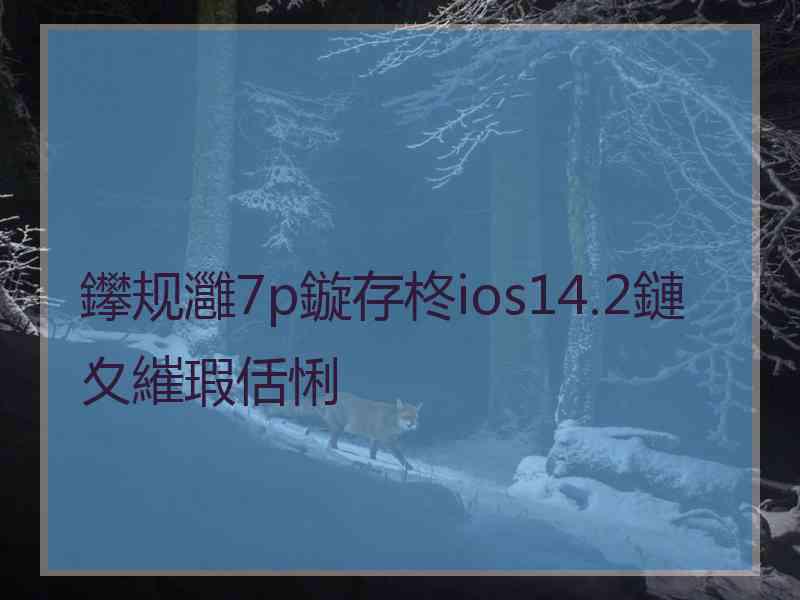 鑻规灉7p鏇存柊ios14.2鏈夊繀瑕佸悧
