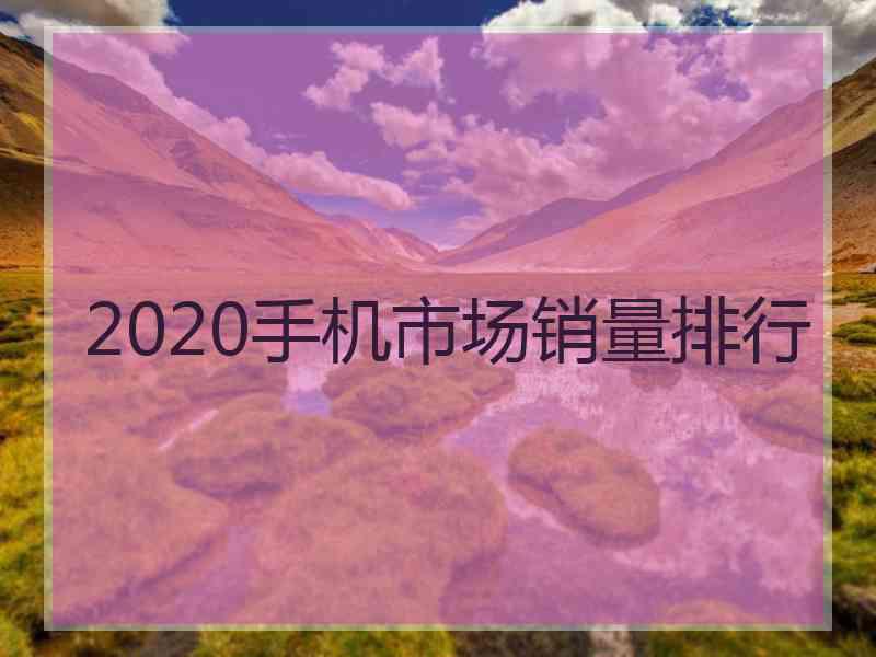 2020手机市场销量排行