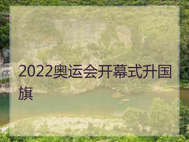 2022奥运会开幕式升国旗