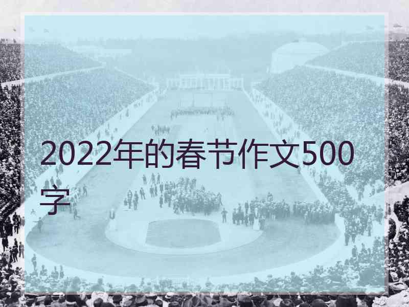 2022年的春节作文500字