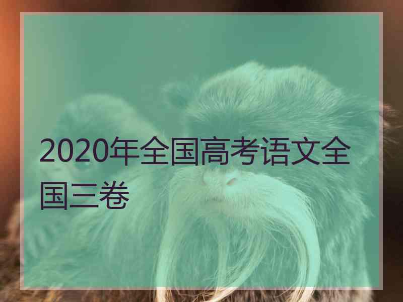 2020年全国高考语文全国三卷