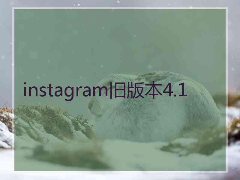instagram旧版本4.1