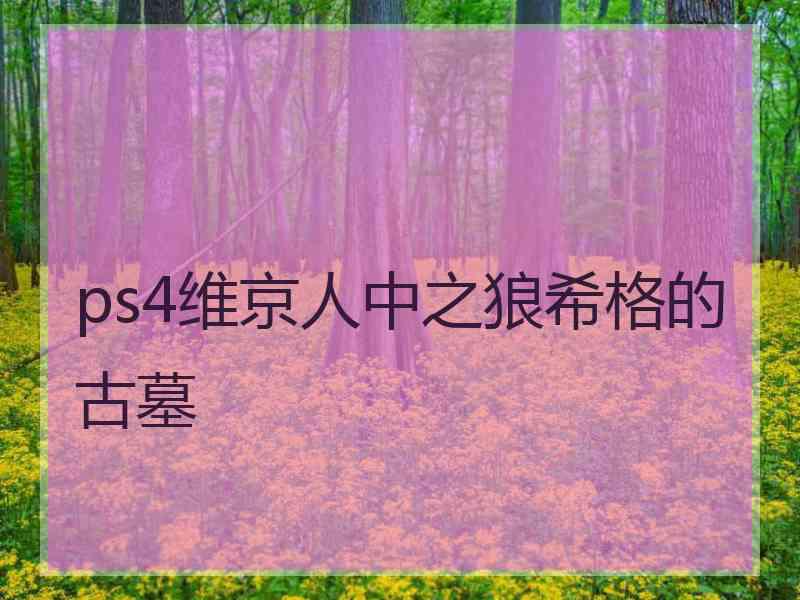 ps4维京人中之狼希格的古墓