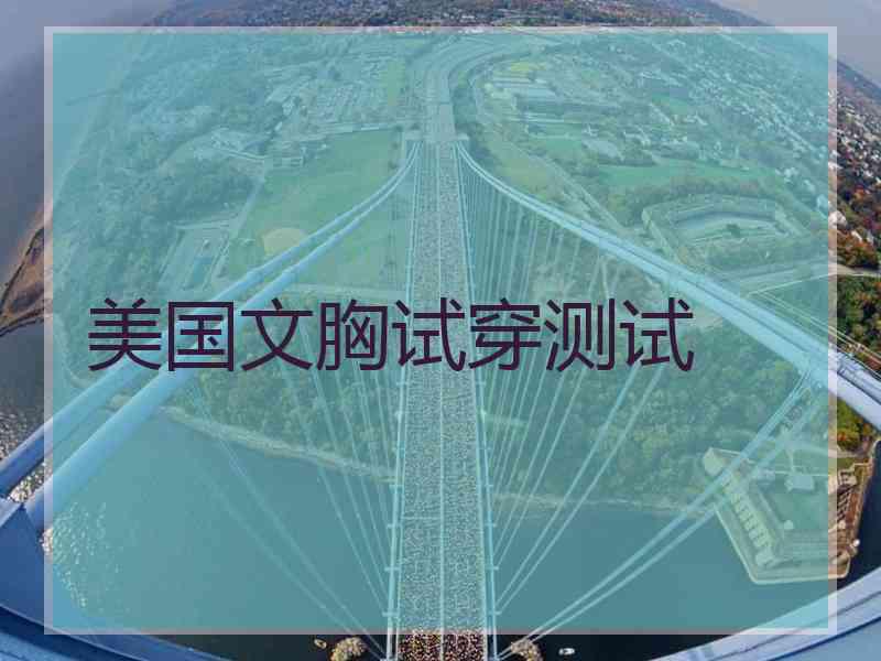 美国文胸试穿测试
