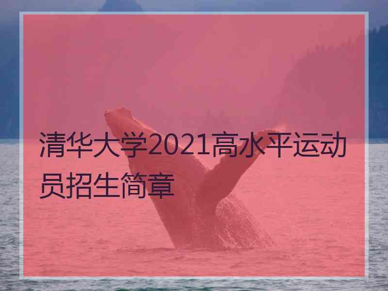 清华大学2021高水平运动员招生简章