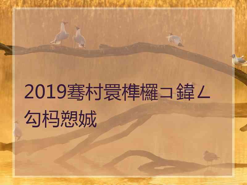2019骞村睘榫欏コ鍏ㄥ勾杩愬娍