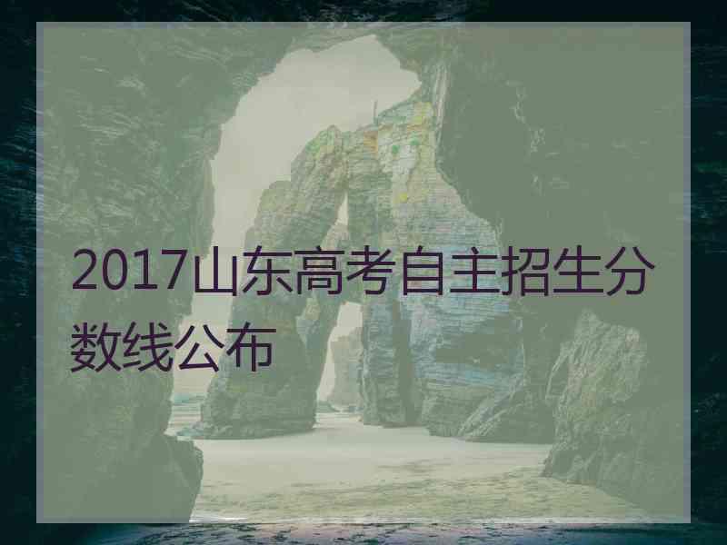 2017山东高考自主招生分数线公布