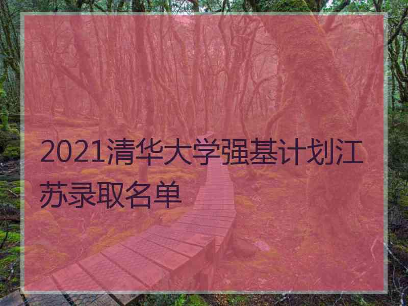2021清华大学强基计划江苏录取名单