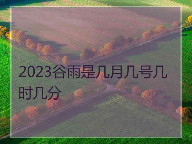 2023谷雨是几月几号几时几分