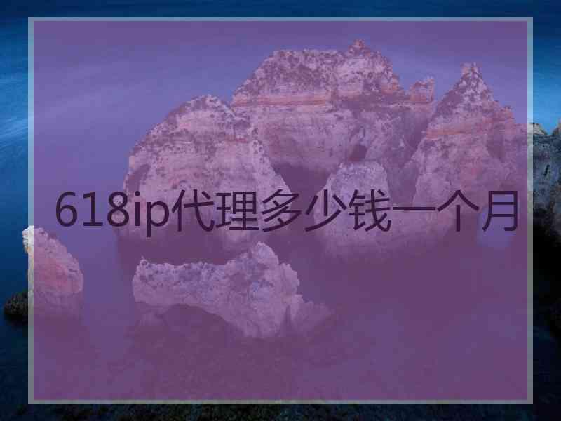 618ip代理多少钱一个月