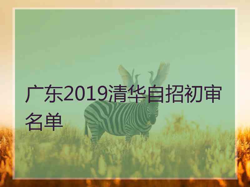 广东2019清华自招初审名单