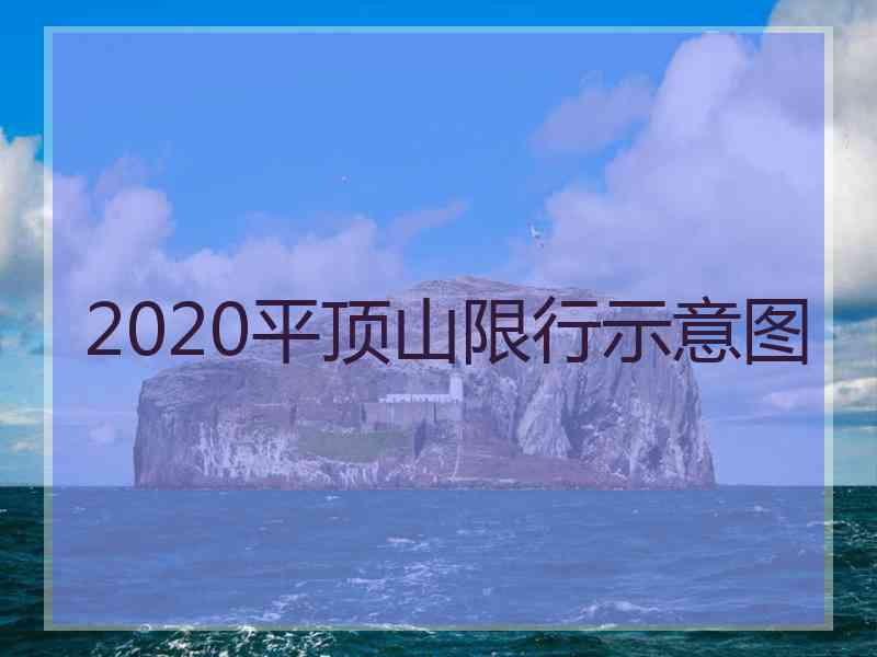 2020平顶山限行示意图