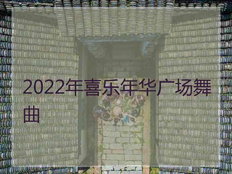 2022年喜乐年华广场舞曲