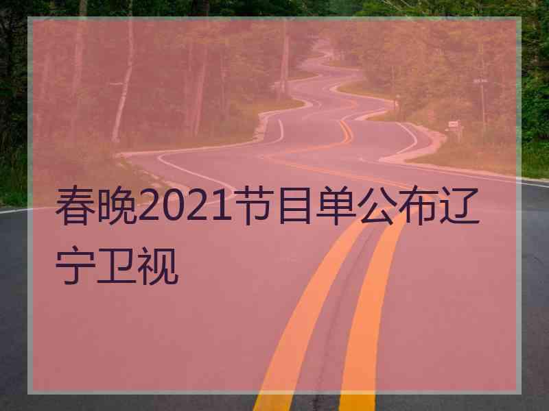 春晚2021节目单公布辽宁卫视