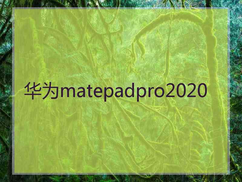 华为matepadpro2020